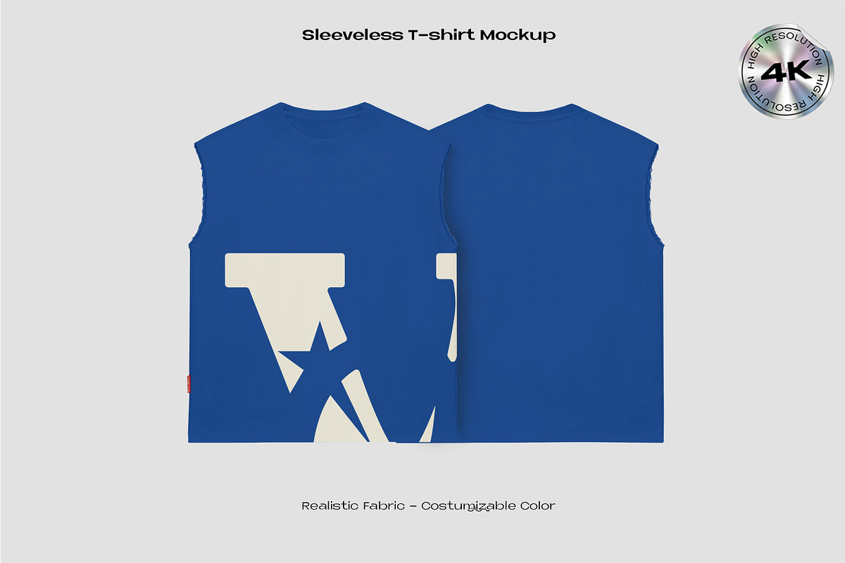 SLEEVELESS T-SHIRT MOCKUP, an Apparel Mockup by Voyage Studio (Photo 3 of 4)