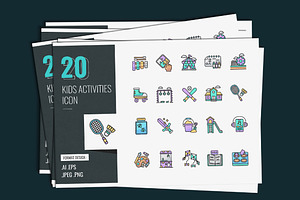 Kids Activities Icon Design, a Duotone Icon by shin_std