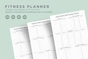 Fitness Planner Pages Set V-10, a Stationery Template by shahsoft (Thumbnail 1 of 3)
