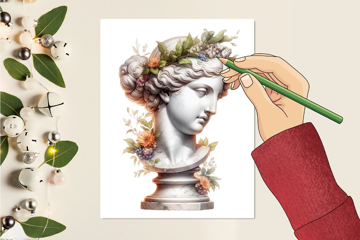 Museum Watercolor Cliparts, an Illustration by RobertsArt (Photo 4 of 9)