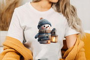 Whimsical Christmas Snowman Clipart, an Illustration by SVGArt (Thumbnail 4 of 8)