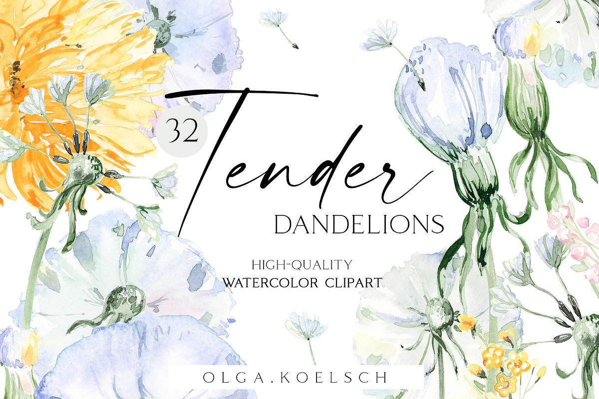 Tender Dandelions, an Object Illustration by Olga Koelsch (Photo 1 of 7)