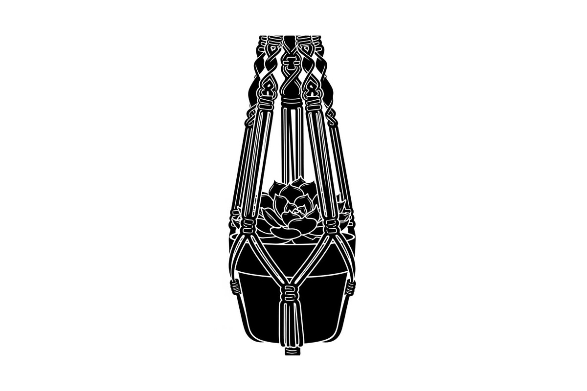 Macrame Plant Hanger Bundle, an Illustration by Creativeshirt (Photo 4 of 31)