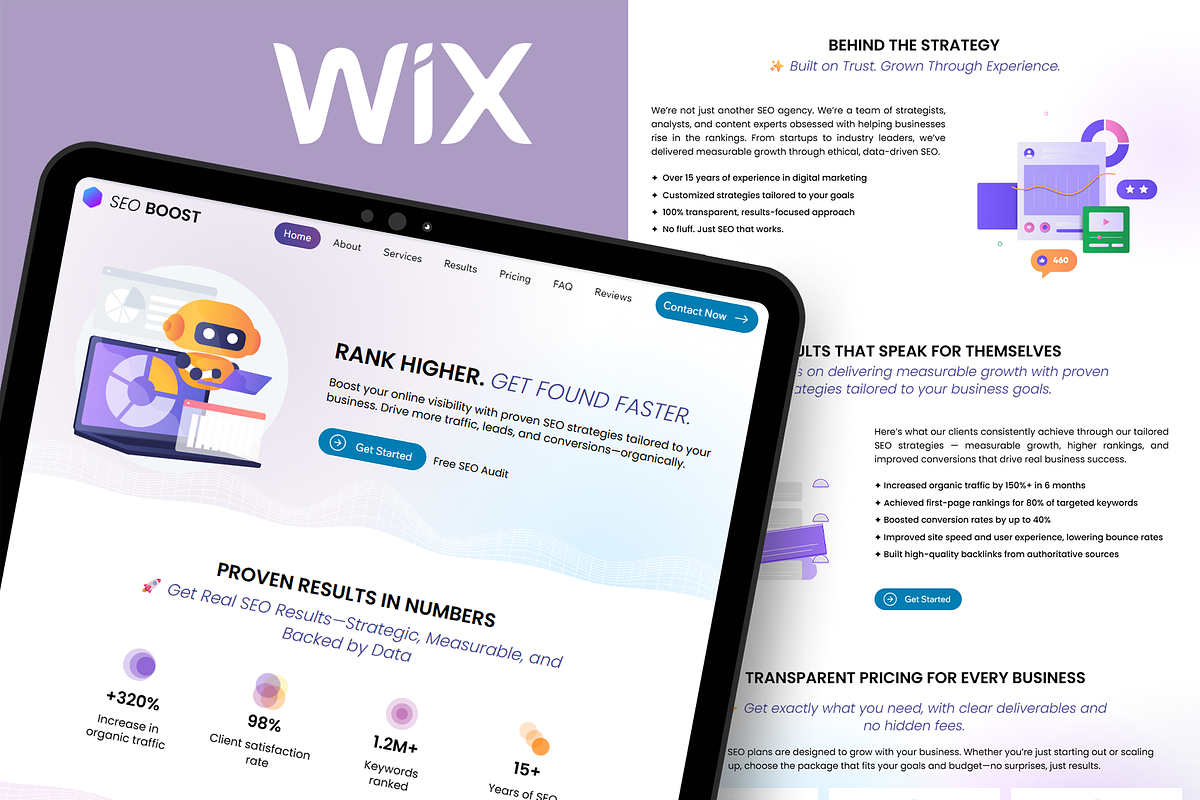 Seo Agency Wix Studio Website