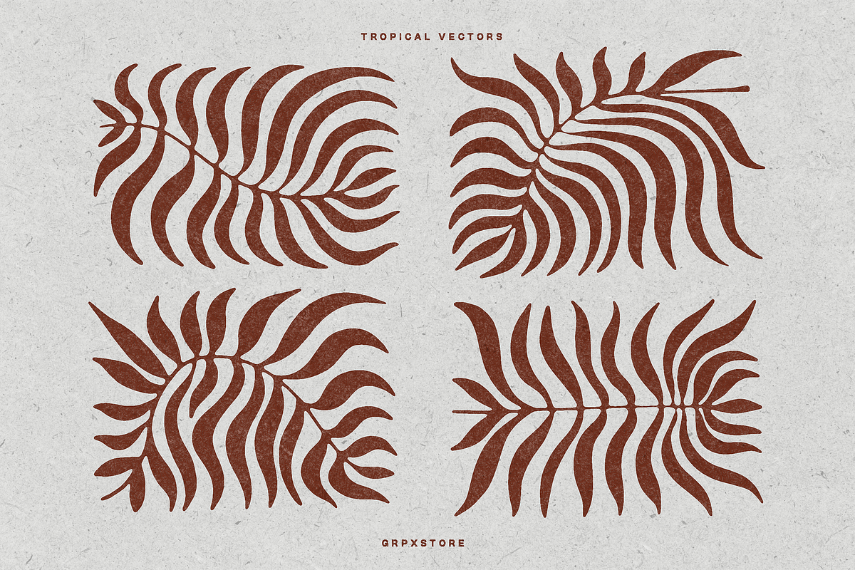 Tropical Vector Illustrations, a Decorative Illustration by GRPXSTORE (Photo 2 of 7)