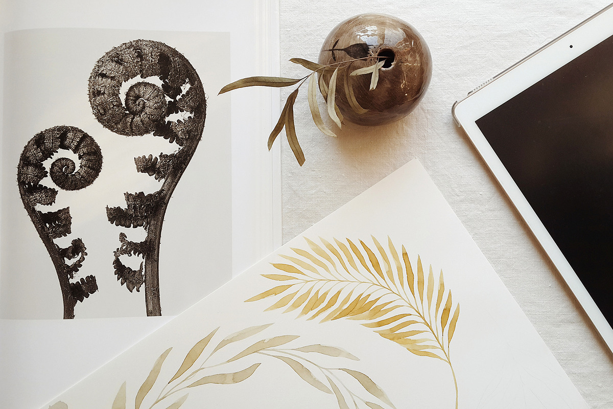 Watercolor Autumn Leaves Bundle, an Illustration by Helga Wigandt (Photo 3 of 18)
