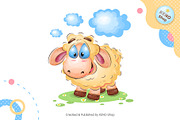 Cute Cartoon sheep. Tshirt, PNG., an Animal Illustration by KENO Mascots (Thumbnail 2 of 4)