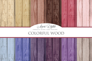 Colorful Wood Backgrounds, a Texture Graphic by Avenie Digital