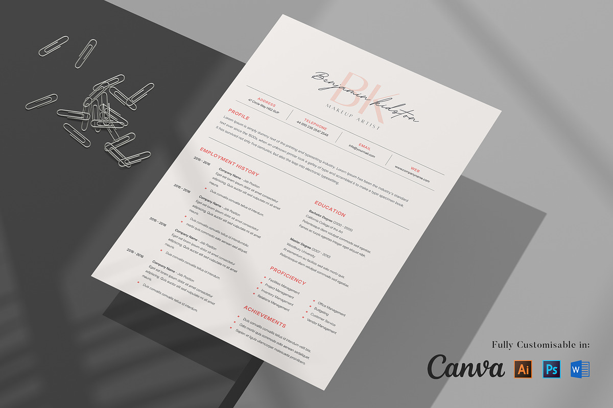 Modern Resume Template CV, a Resume Template by Theme Weavers (Photo 2 of 5)