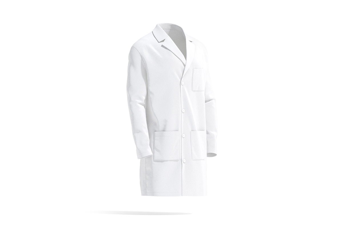 White Medical Lab Coat 3D Model, an Object 3D Model by rebrandy (Photo 3 of 9)