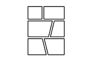 Comic Book Panel Templates, a Background Graphic by Elena Pimukova (Thumbnail 2 of 7)