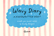 Wavy Diary - Handwritten Font, a Handwritten Font by byherline (Thumbnail 1 of 6)