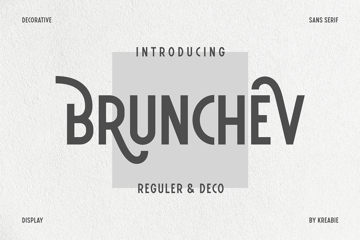 BRUNCHEV, a Sans Serif Font by Kreabie (Photo 1 of 8)
