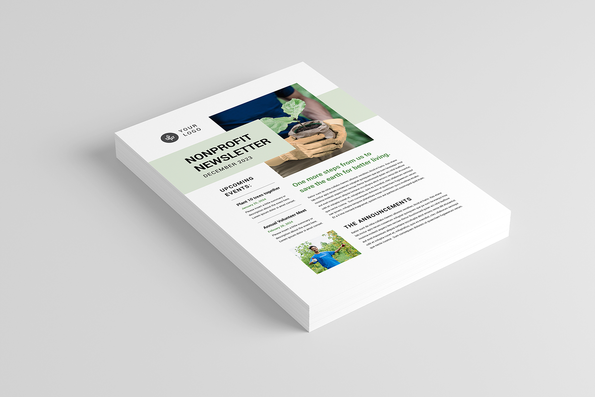 Nonprofit Newsletter, a Magazine Template by Leaflove