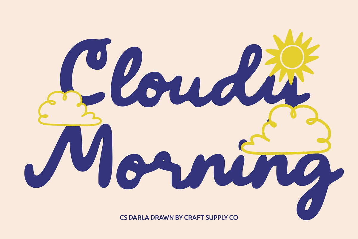CS Darla Drawn, a Script Font by Craft Supply Co. (Photo 2 of 8)