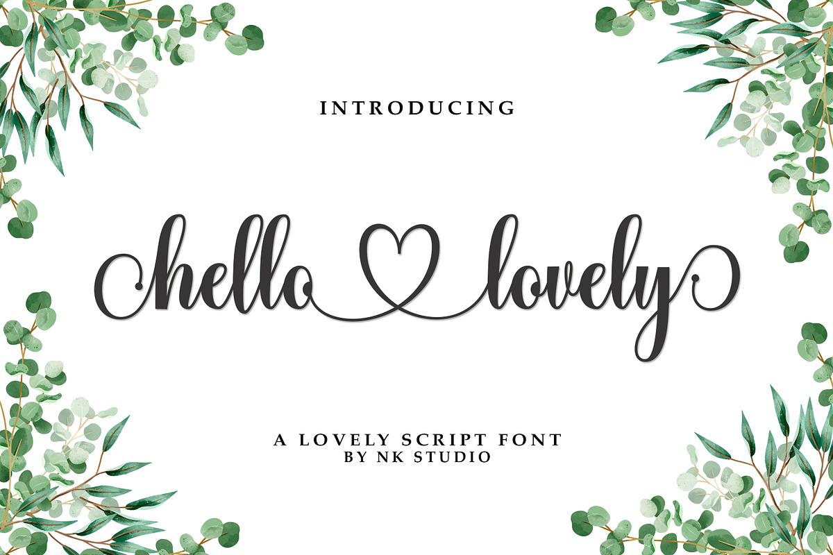 Hello Lovely, a Script Font by Nurul_kamal (Photo 1 of 11)
