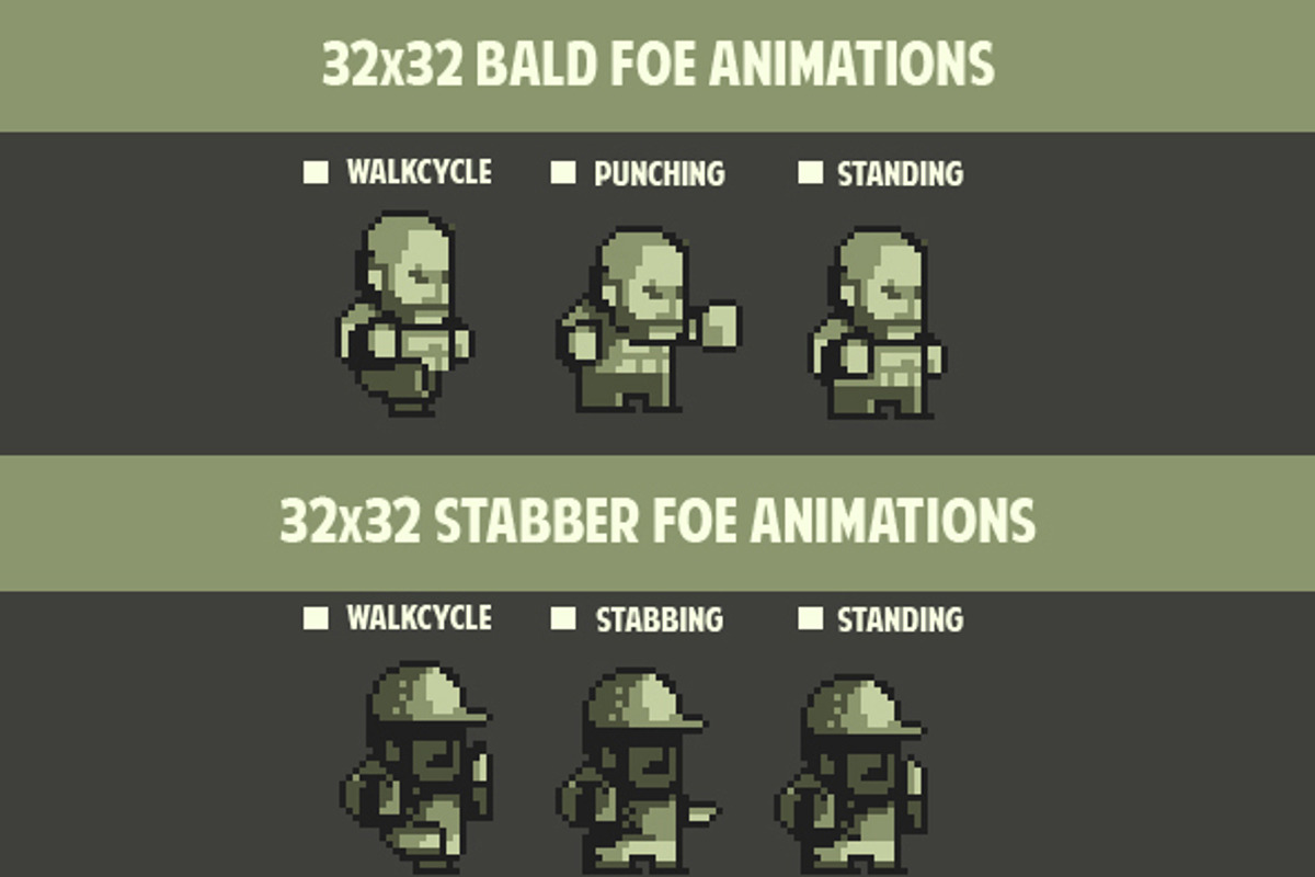 Gameboy Action Game Pack 4, a Graphic by Fassous game assets (Photo 3 of 5)