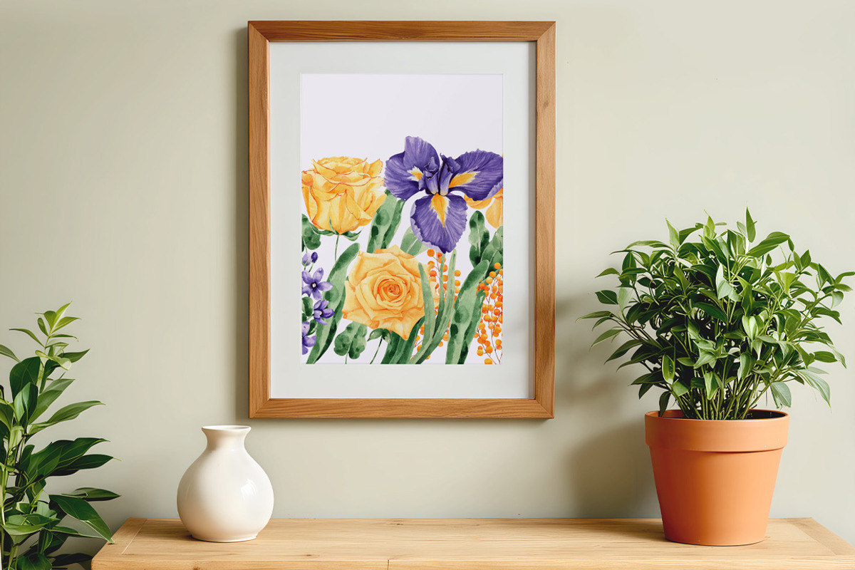 Watercolor Flowers Set Purple Garden, a Decorative Illustration by ViktoriyaD (Photo 4 of 14)