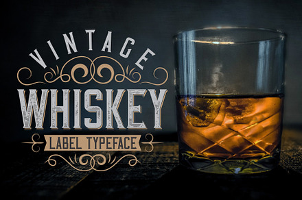 Vintage Whiskey Typeface, a Script Font by Vozzy Vintage Fonts