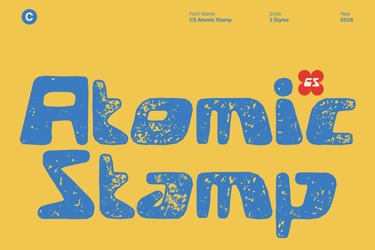 CS Atomic Stamp, a Sans Serif Font by Craft Supply Co. (Photo 1 of 8)