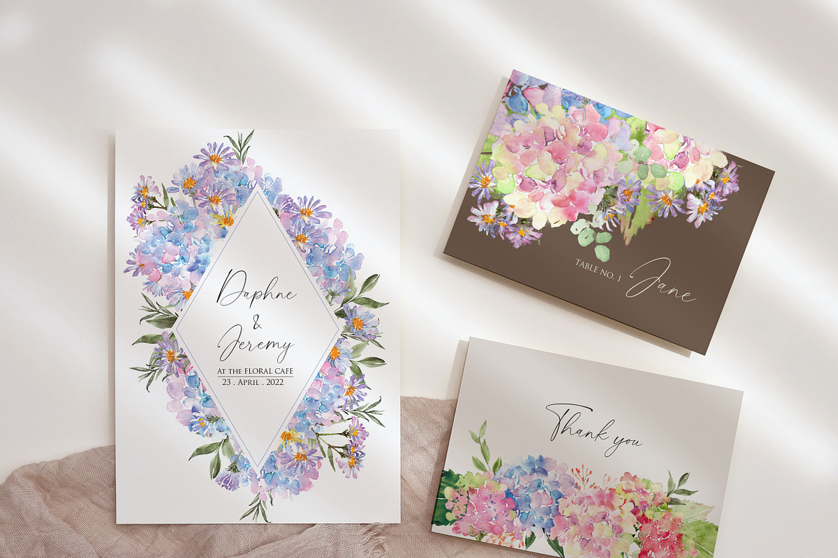 Watercolor flower - Hydrangea, an Illustration by Beigetime (Photo 9 of 9)