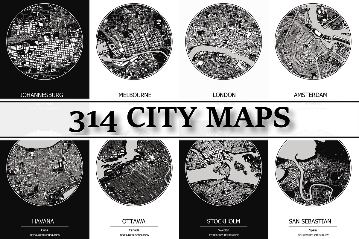 314 City Maps - Building footprints, a Texture Illustration by Cartorical (Photo 1 of 6)