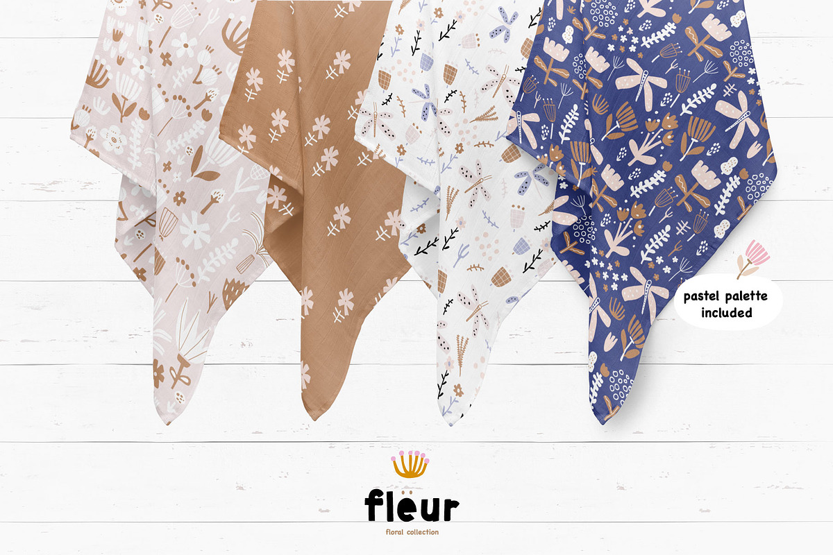 The Fleur blossom collection, a Pattern Graphic by solmariart (Photo 4 of 12)