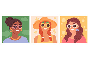 People in sunglasses. Beautiful, a Person Illustration by YummyBuum