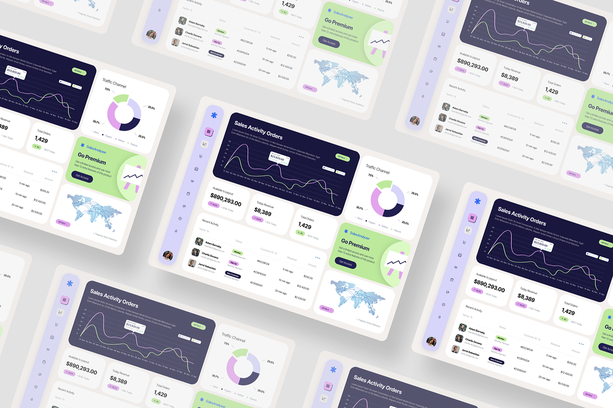 Sale Analytics Admin Dashboard, a Websites & App Template by SquidPixey (Photo 4 of 5)
