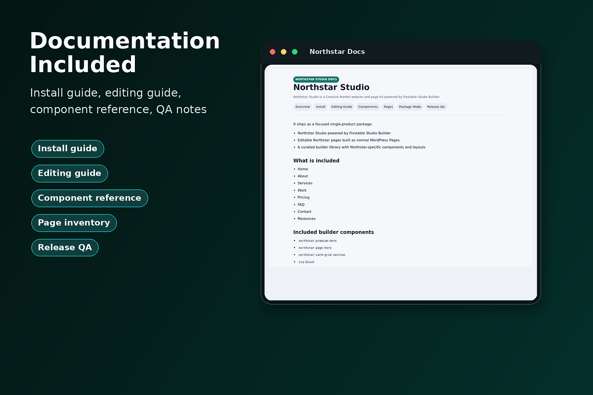 Northstar Studio WordPress Kit, a WordPress Template by Fixstable Studio (Photo 8 of 9)
