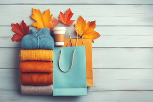 Cozy Autumn Shopping Vibes, an Arts & Entertainment Photo by Ocean Digital Art