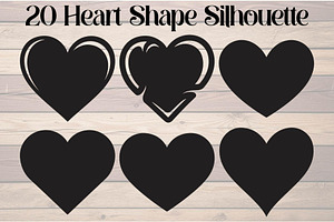 Heart Shape Silhouette, an Object Graphic by Creativeshirt