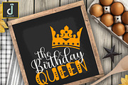 The birthday queen svg, birthday svg, a Graphic by Designmountain (Thumbnail 5 of 6)