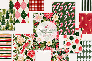 Painted Festive Christmas Background, a Background Graphic by Essentially Nomadic
