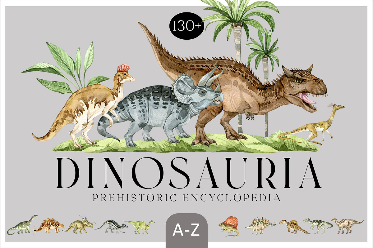 DINOSAURIA  Prehistoric encyclopedia, an Animal Illustration by Anastezia Luneva (Photo 1 of 11)