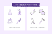 Makeup, Beauty & Hairdressing Icons, an Outline Icon by Caroline Mackay (Thumbnail 3 of 9)