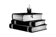 Vintage Book Stack Candle Bundle, an Illustration by jahid234 (Thumbnail 7 of 31)