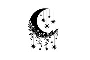 Moon Hanging Silhouette Bundle, an Illustration by Gaye Art (Thumbnail 12 of 31)