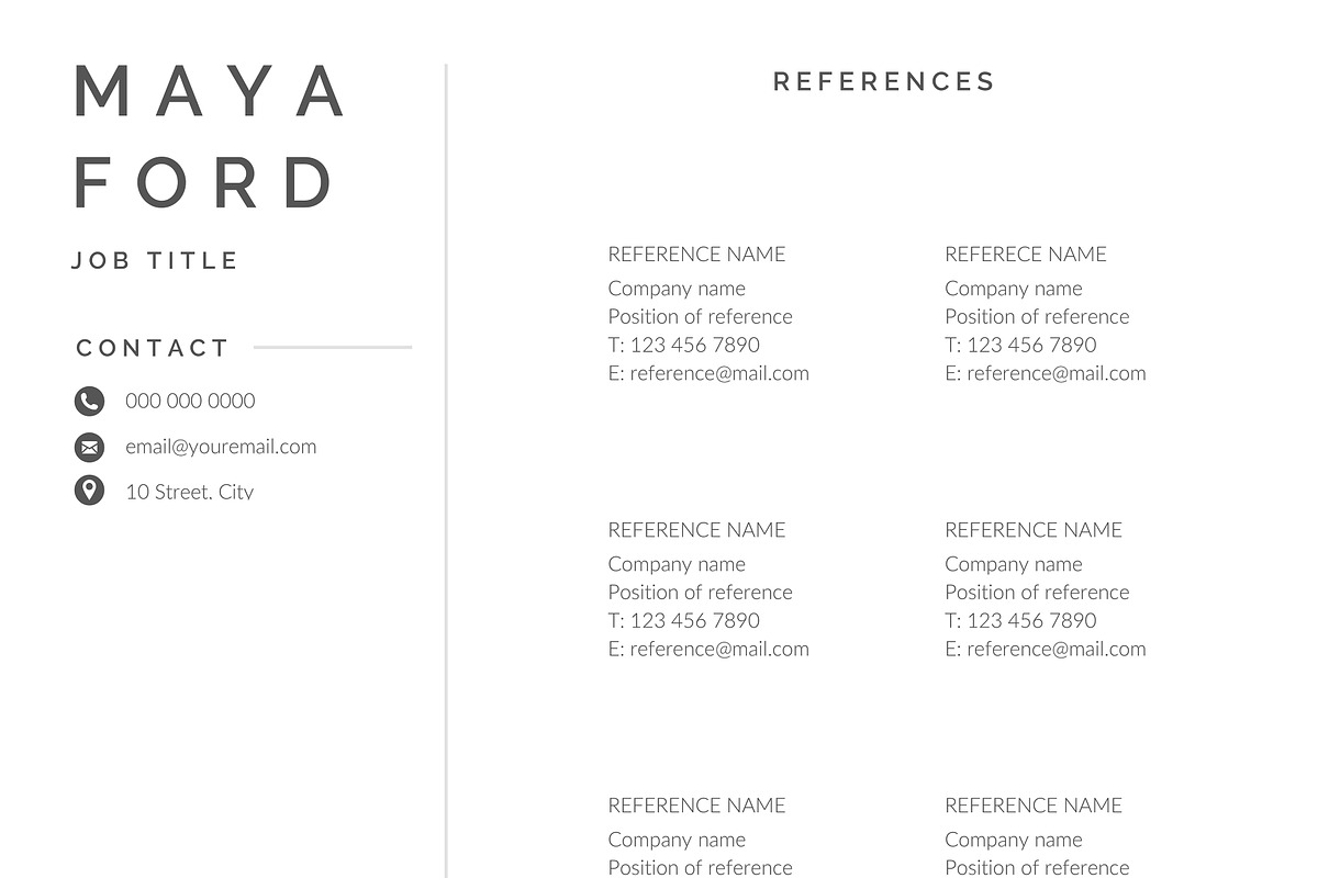 Resume Template / CV, a Resume Template by TheResumeCoach (Photo 7 of 7)
