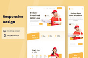 Food Delivery Web Design, a Wireframe Template by INSPR STD (Thumbnail 5 of 6)