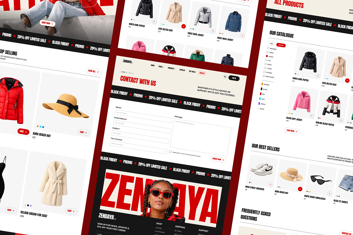 Zendaya - E Commerce Website, a Landing Page Template by SLAB! Design (Photo 4 of 5)