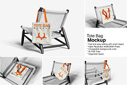 Tote Bag Mockup, a Merchandise Mockup by Indah (Thumbnail 1 of 6)
