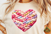 Glitter Crochet Yarn Valentine Heart, an Illustration by Craft Nest (Thumbnail 3 of 8)