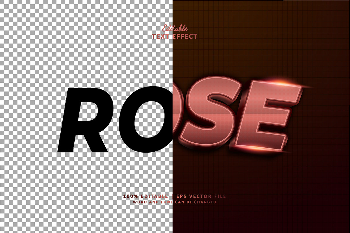 Text Effect Rose, a Layer Style Add-On by Navy Graphic (Photo 2 of 2)