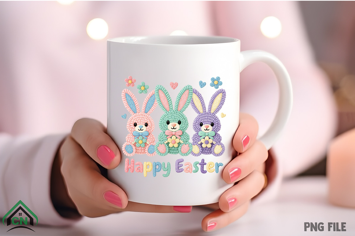 Easter Bunny Yarn Crochet PNG, an Illustration by Craft Nest (Photo 4 of 4)