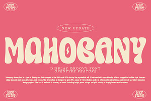 Mahogany - Groovy Font NEW UPDATE