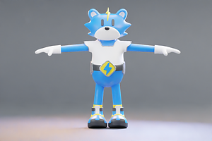 Lightning Mascot 3D Character