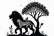 Lion Silhouette Vector Illustration,, an Illustration by Amazin_art (Thumbnail 8 of 21)