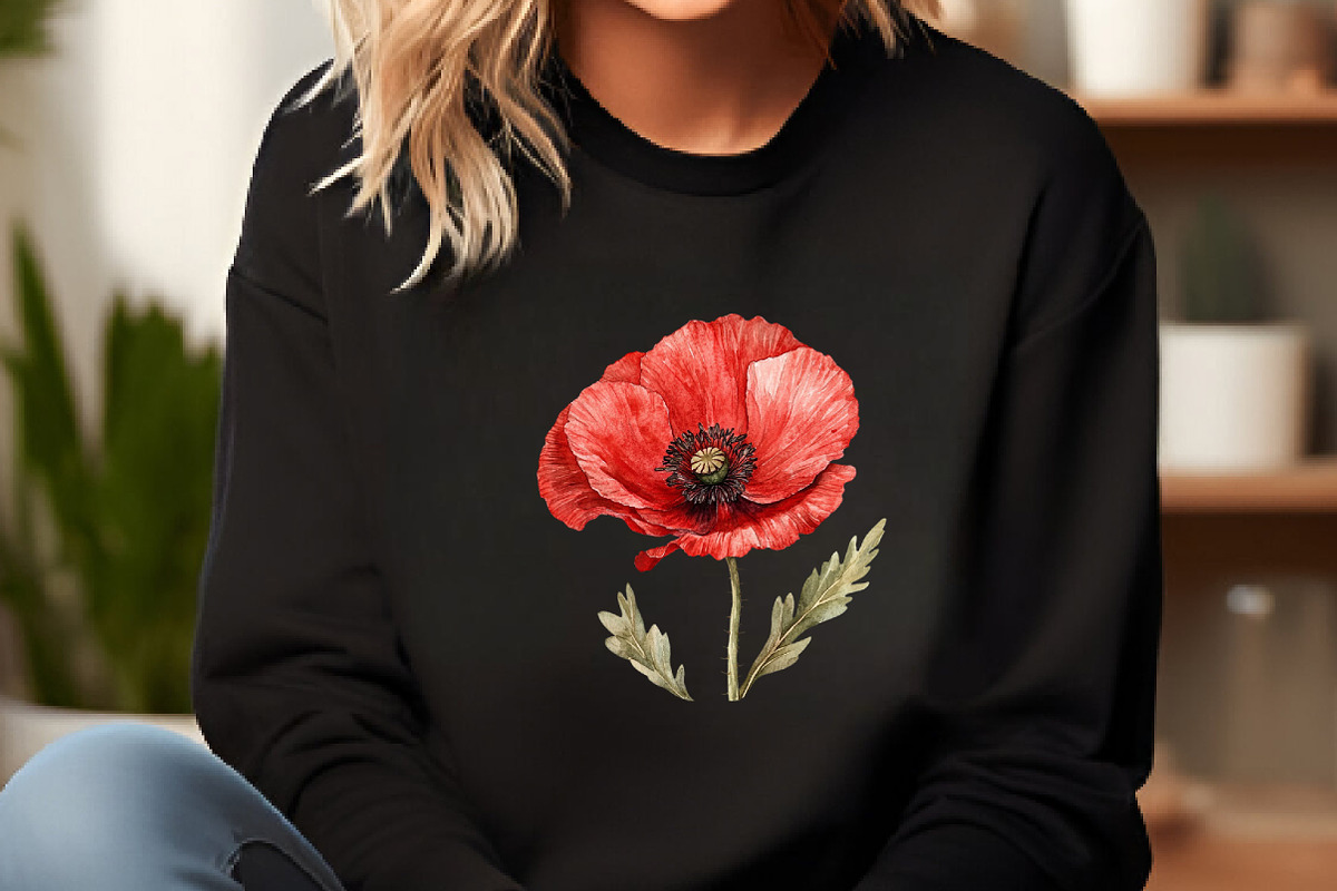 Flowers Clipart Poppy Flowers, an Illustration by DreamCafeArt (Photo 6 of 7)