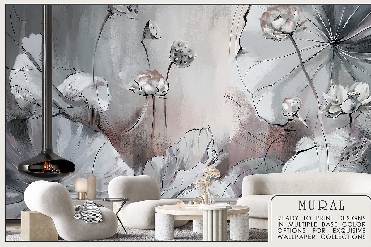 Fresco collection WATER LILIES, a Wallpaper Graphic by Natalia0307 (Photo 6 of 18)